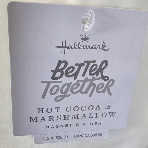 Hallmark Hot Cocoa and Marshmallow Magnetic Plush 18 Inch Better Together BFF - Picture 7 of 16
